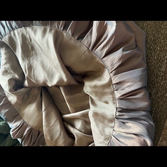 Jim Hjelm Occasions Taffeta Prom, Bridesmaid Grayish Blue and Rose Gold Dress - Picture 8 of 16